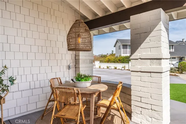 a view of an outdoor seating area