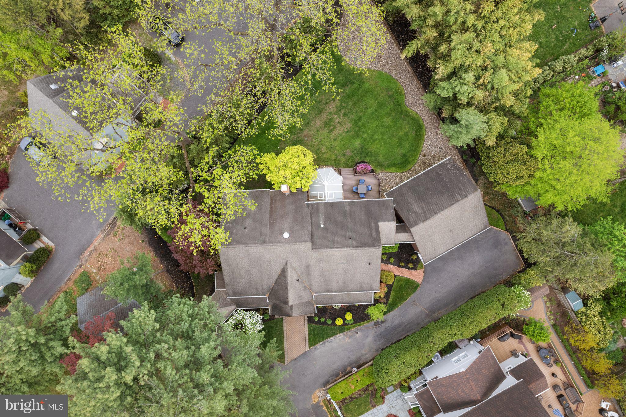 51 Chestnut Street Haddonfield, NJ 08033 - Photo 54 of 56 an aerial view of a house with a yard basket ball court and outdoor seating