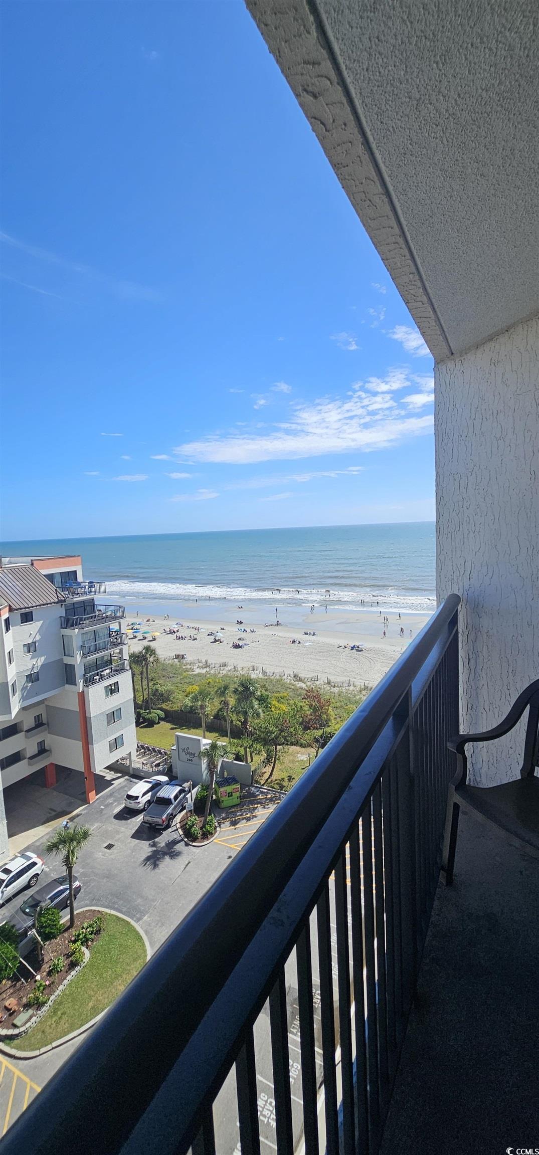 7100 North Ocean Boulevard, Unit 724 Myrtle Beach, SC 29572 - Photo 16 of 16 Balcony featuring view of water and beach