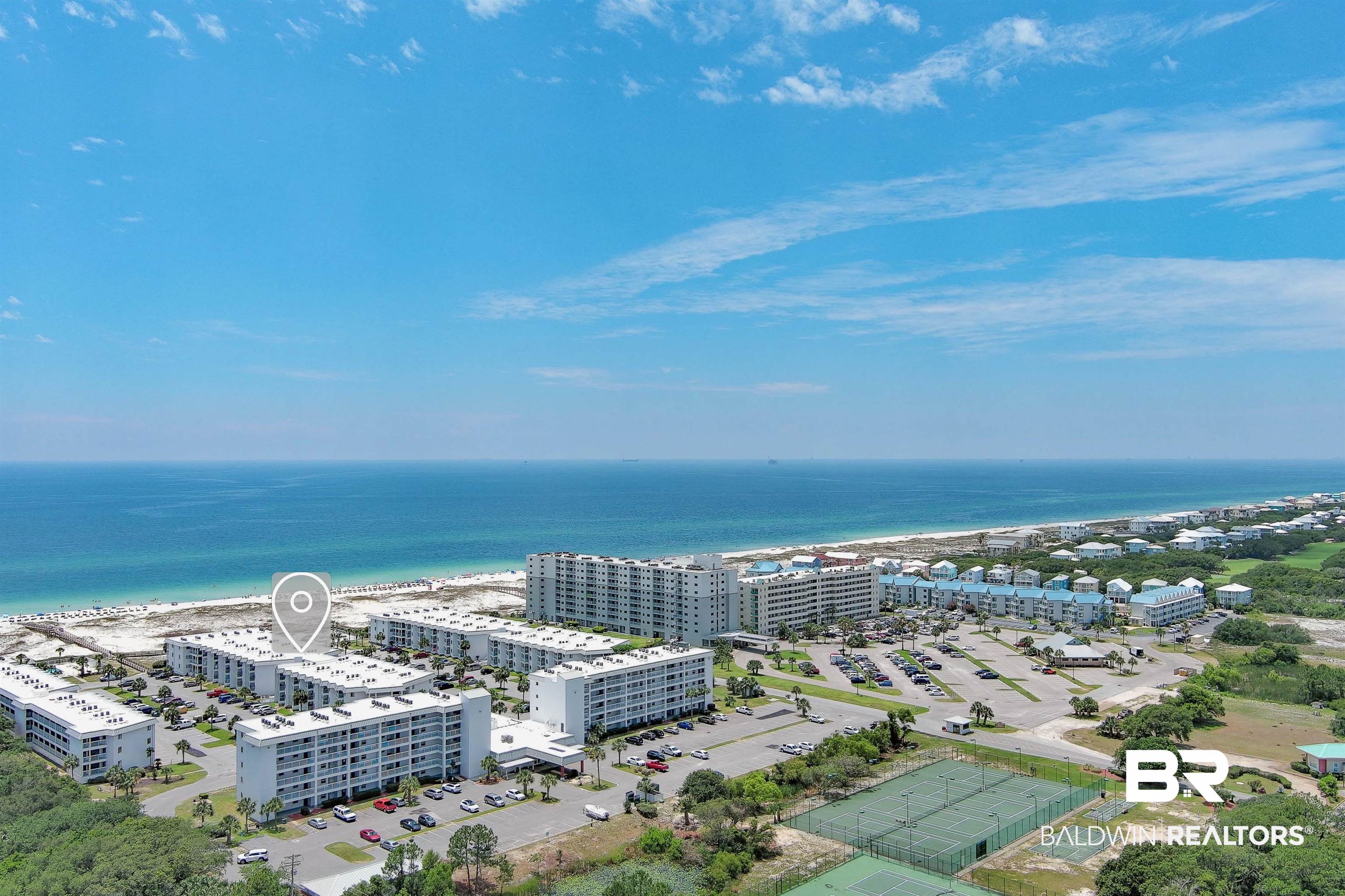 400 Plantation Road, Unit 2123 Gulf Shores, AL 36542 - Photo 41 of 44 Drone / aerial view featuring a water view