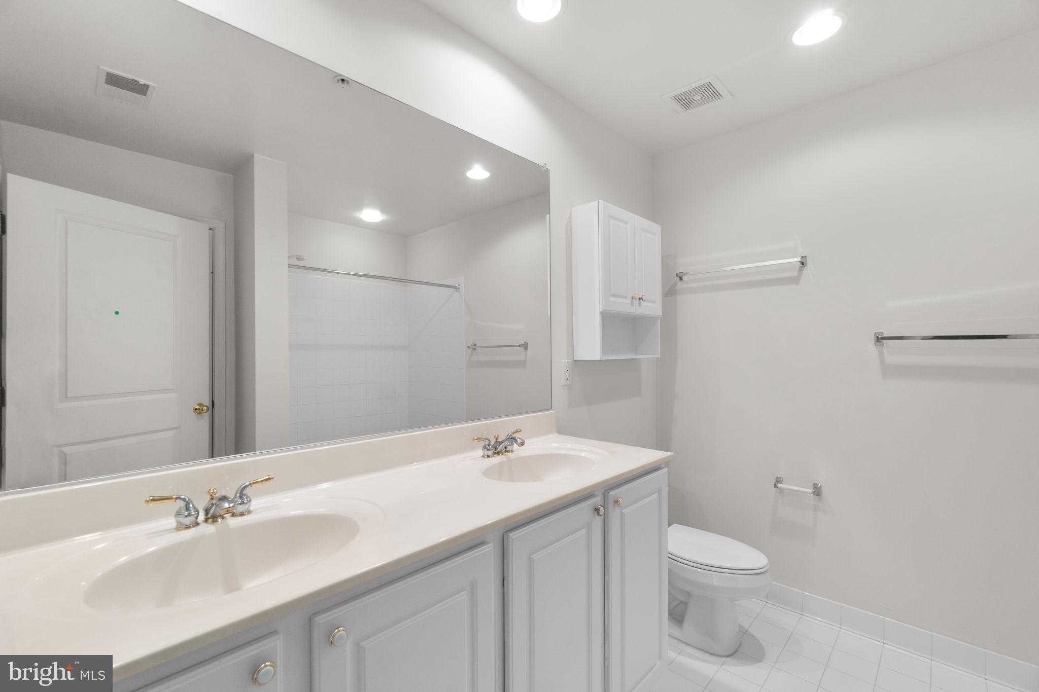 9510 Coyle Road, Unit 109 Owings Mills, MD 21117 - Photo 26 of 41 a bathroom with a sink a toilet and a mirror