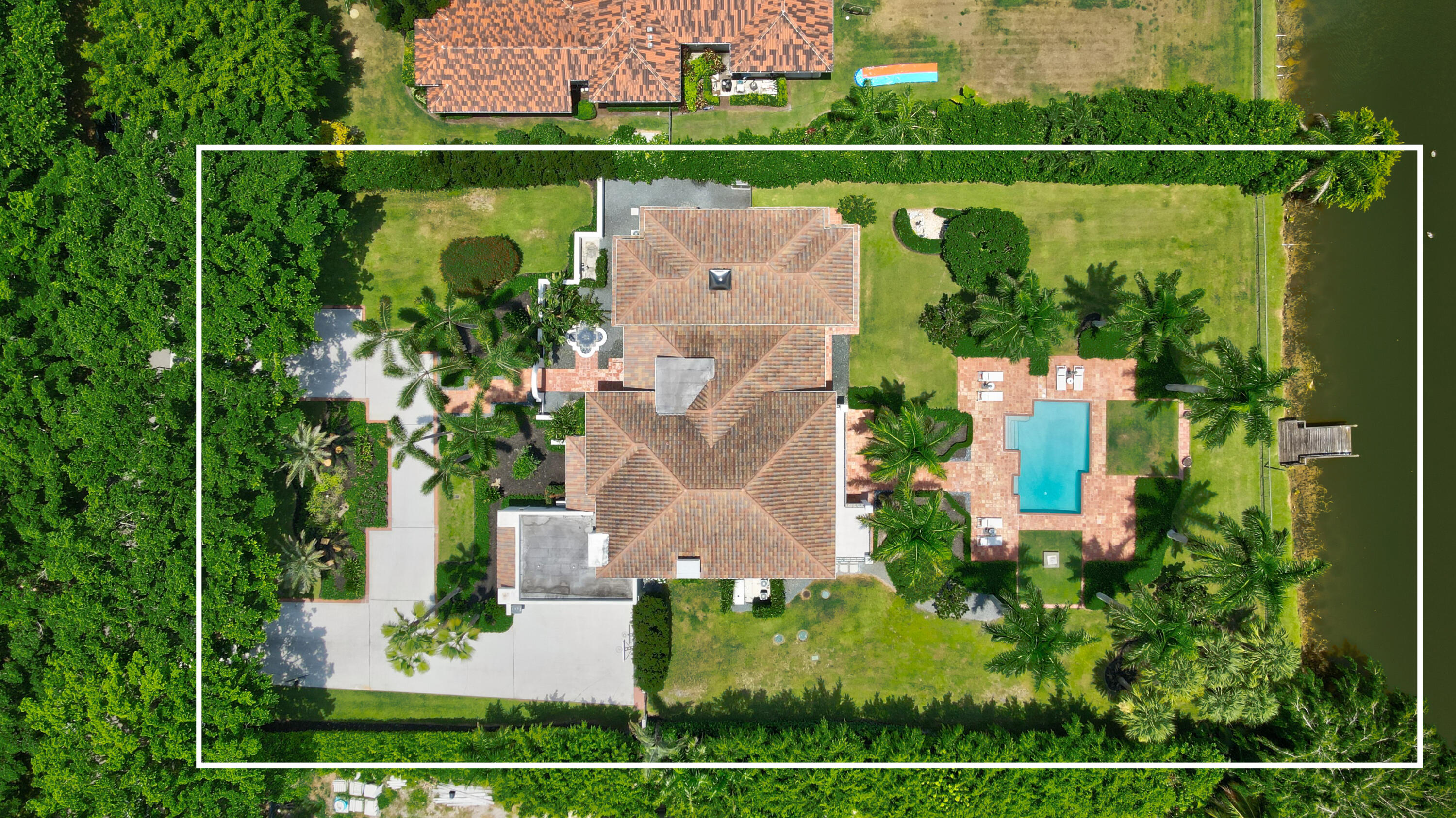 18743 Long Lake Drive Boca Raton, FL 33496 - Photo 78 of 85 an aerial view of a house with a garden and outdoor space