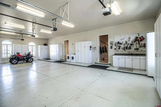 a view of a livingroom with gym equipment