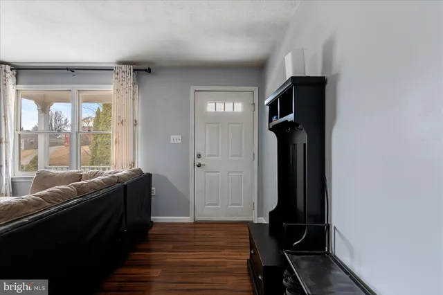 a room with a walk in closet and a window