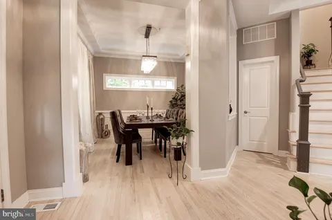 a workspace with furniture and a window