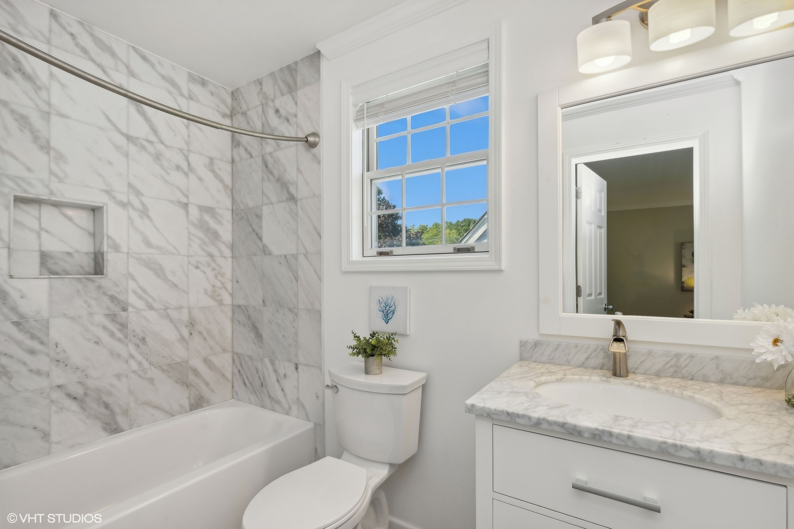 548 Long Hill Road Gurnee, IL 60031 - Photo 13 of 26 a bathroom with a granite countertop sink toilet and shower