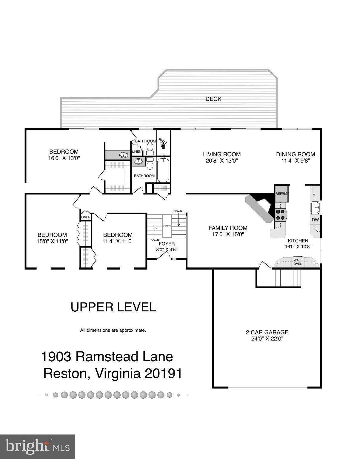 1903 Ramstead Lane Reston, VA 20191 - Photo 29 of 30 Main Level Floor Plan