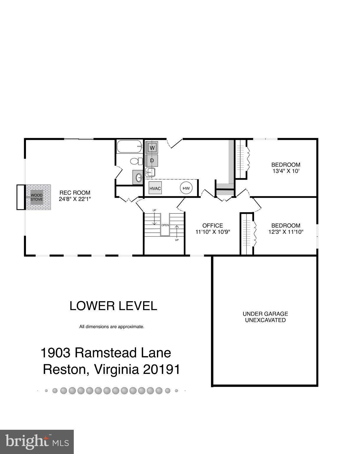 1903 Ramstead Lane Reston, VA 20191 - Photo 30 of 30 Lower Level Floor Plan