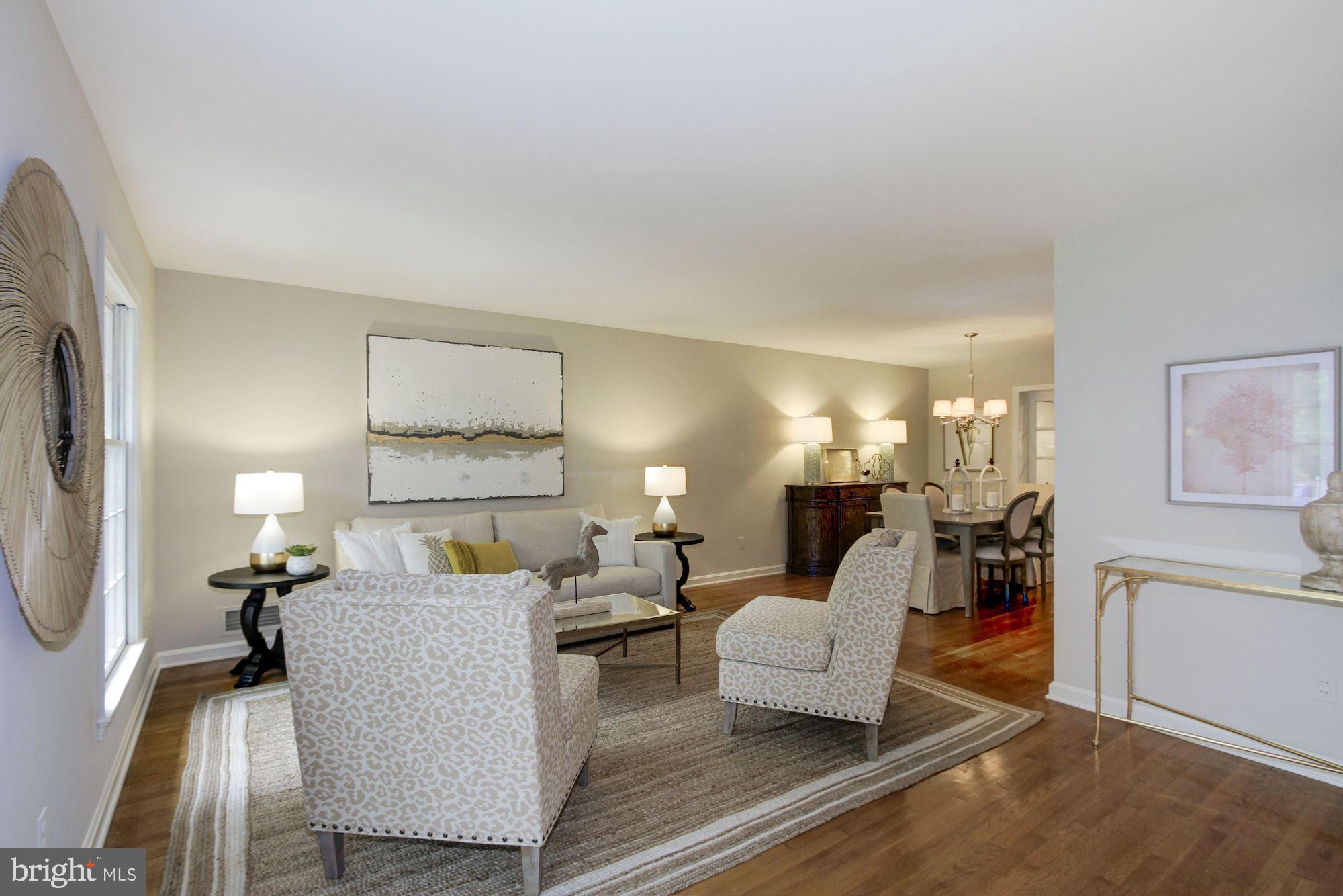 9721 Byeforde Road Kensington, MD 20895 - Photo 3 of 32 Light-Filled Living Room and Dining Room
