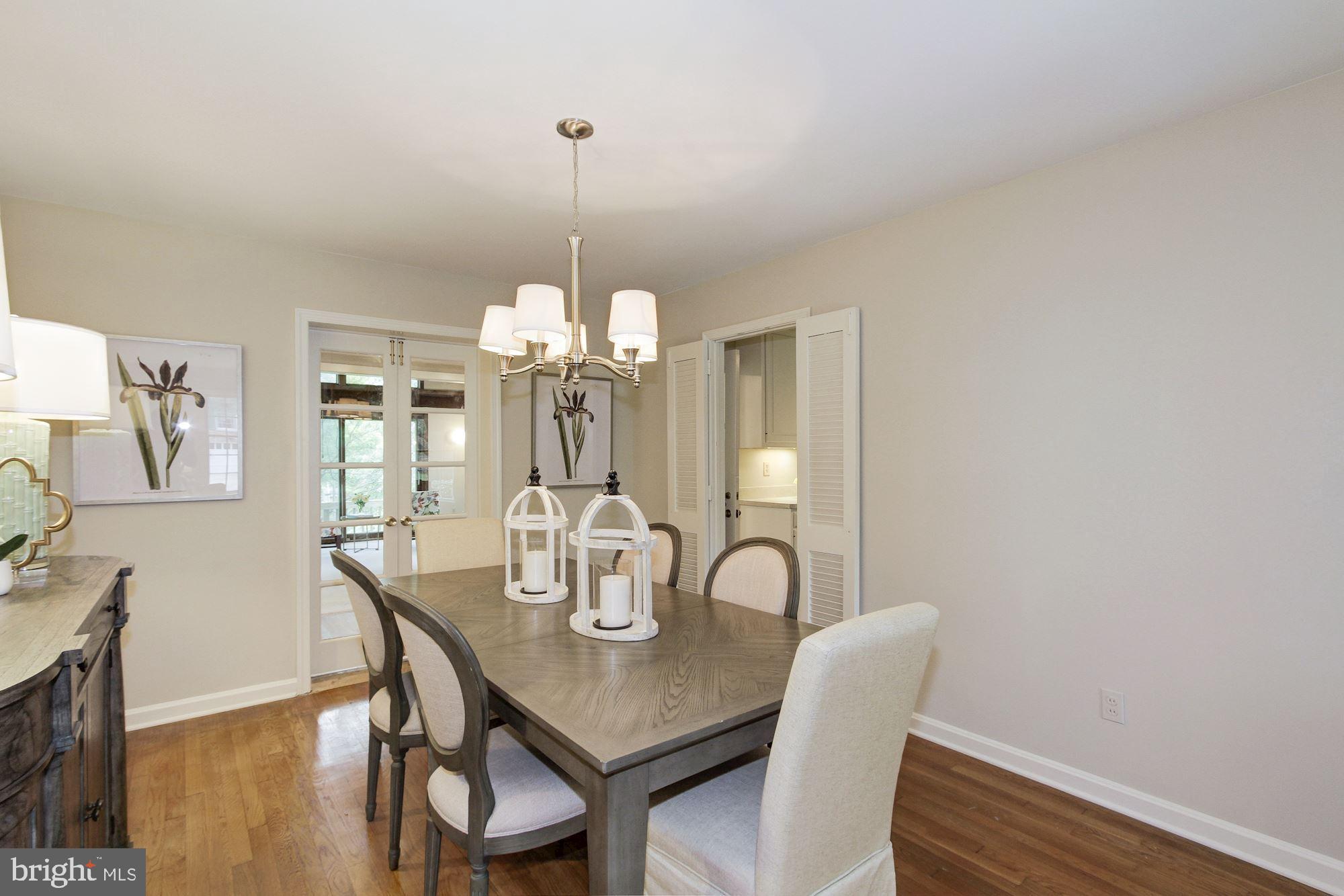 9721 Byeforde Road Kensington, MD 20895 - Photo 7 of 32 Dining Room View thru French Doors to Family Room
