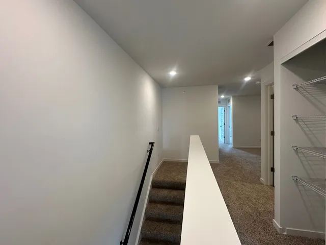 an empty room with an entryway