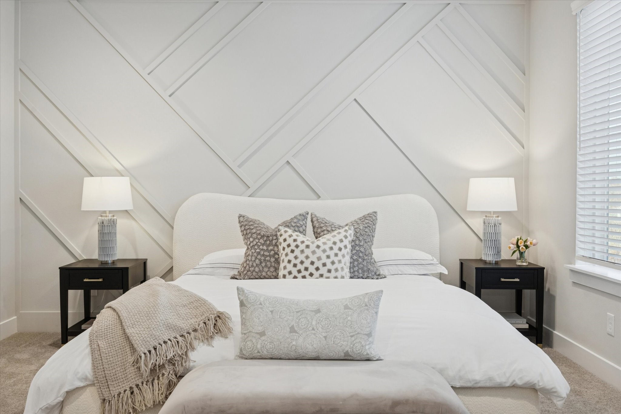 719 Thornton Road, Unit C Houston, TX 77018 - Photo 26 of 45 a large white bed in a white room