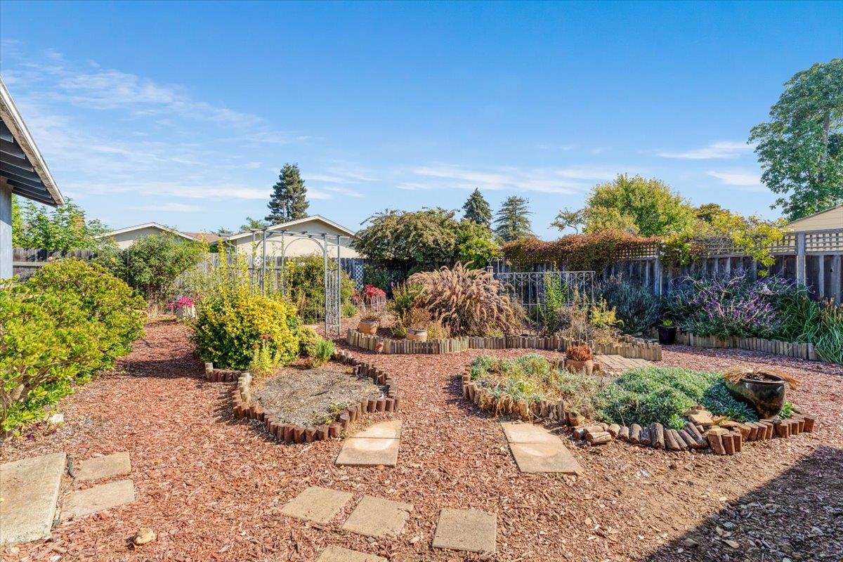 172 West Phillips Road Watsonville, CA 95076 - Photo 29 of 42 a view of a garden with a pathway