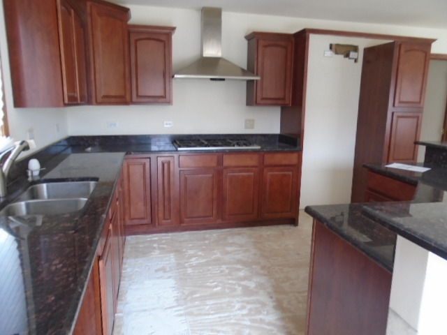 313 Homeland Road Matteson, IL 60443 - Photo 10 of 21 a kitchen with granite countertop wooden cabinets and a refrigerator