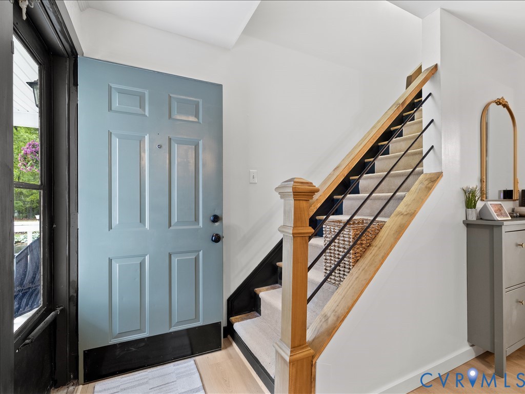 6806 Full Rack Circle Midlothian, VA 23112 - Photo 16 of 29 a view of entryway with wooden floor and stairs