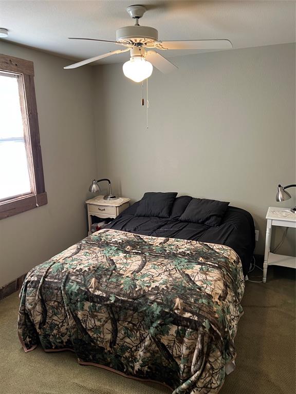 1921 Salt Creek Road Jacksboro, TX 76458 - Photo 17 of 31 a bedroom with a bed and a chandelier