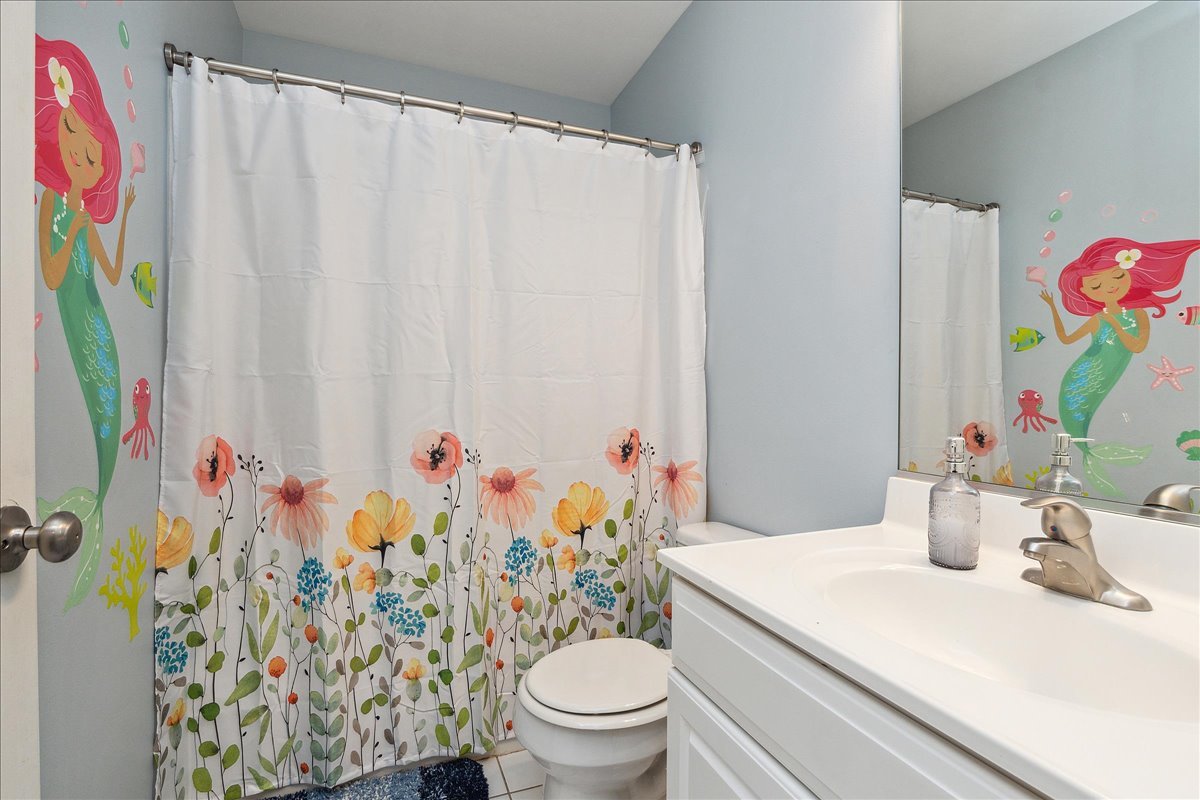898 Meadowbrook Road Elwood, IL 60421 - Photo 23 of 30 a bathroom with a sink a toilet and a curtain