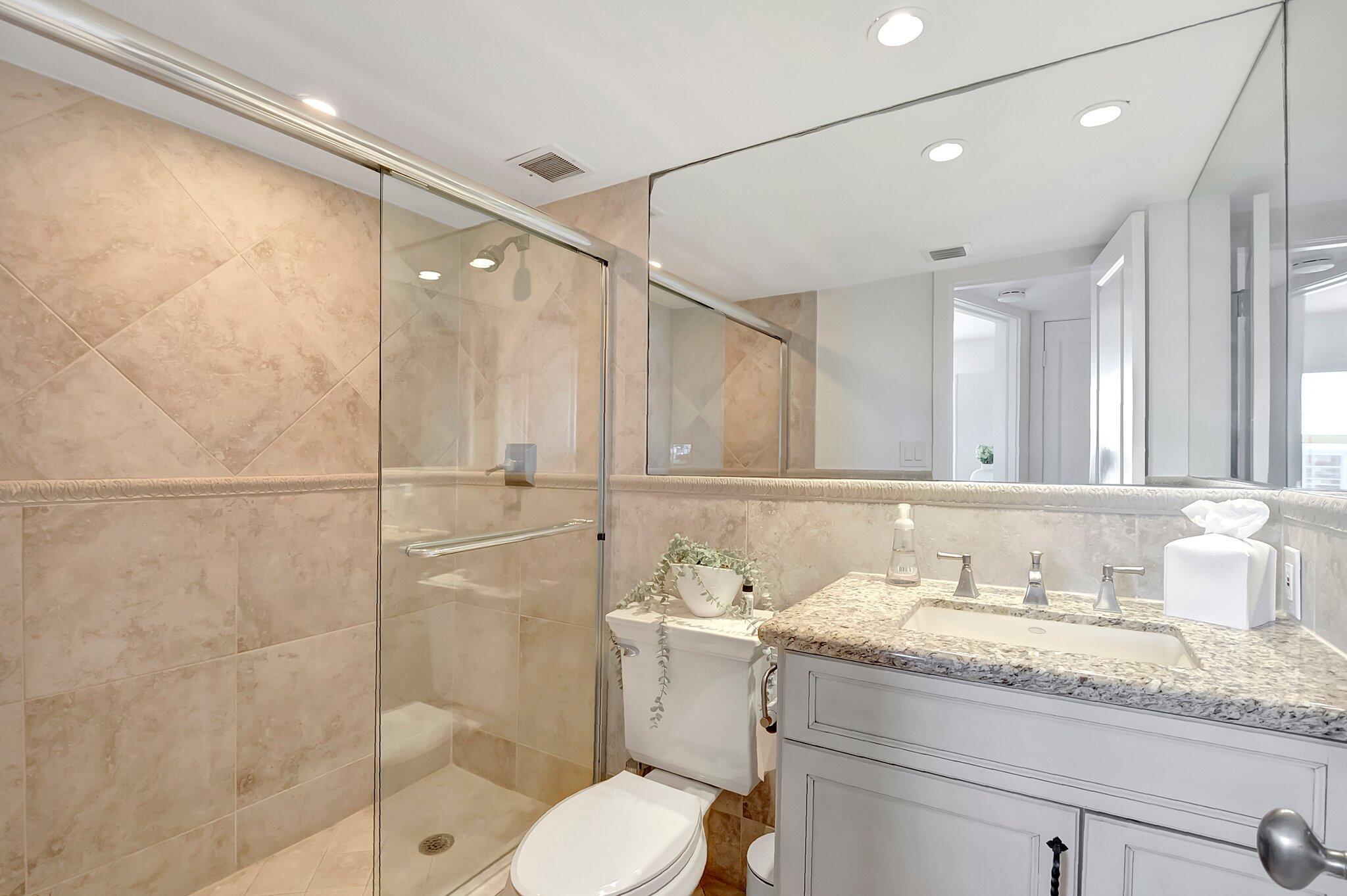 2871 North Ocean Boulevard, Unit D506 Boca Raton, FL 33431 - Photo 14 of 19 Full 2nd Bath walk-in shower