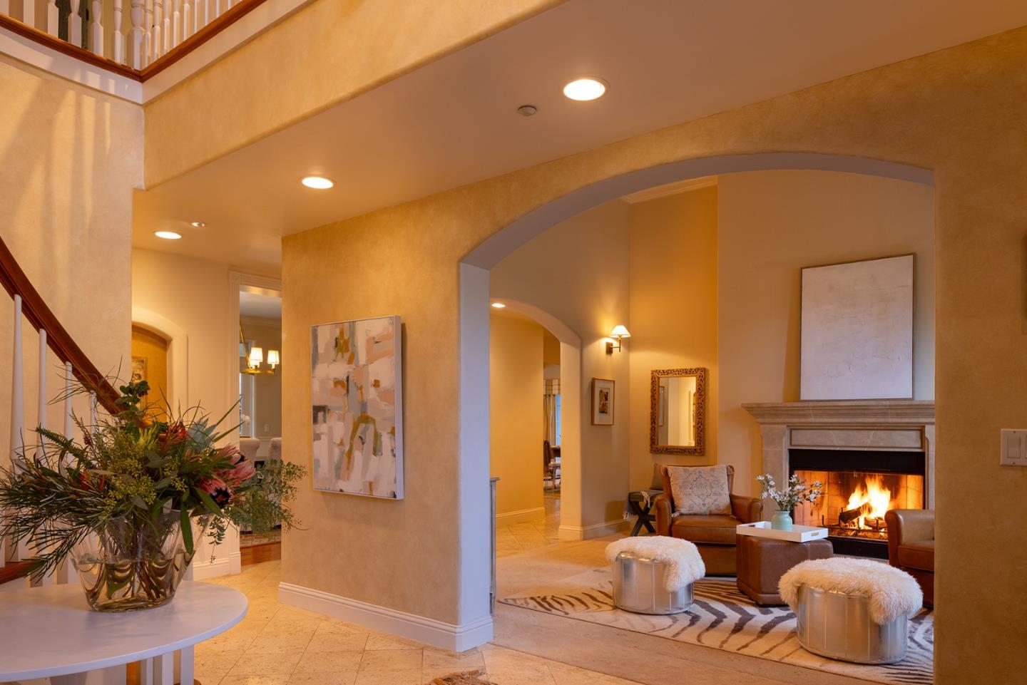 8680 River Meadows Road Carmel, CA 93923 - Photo 5 of 38 a living room with furniture and a fireplace