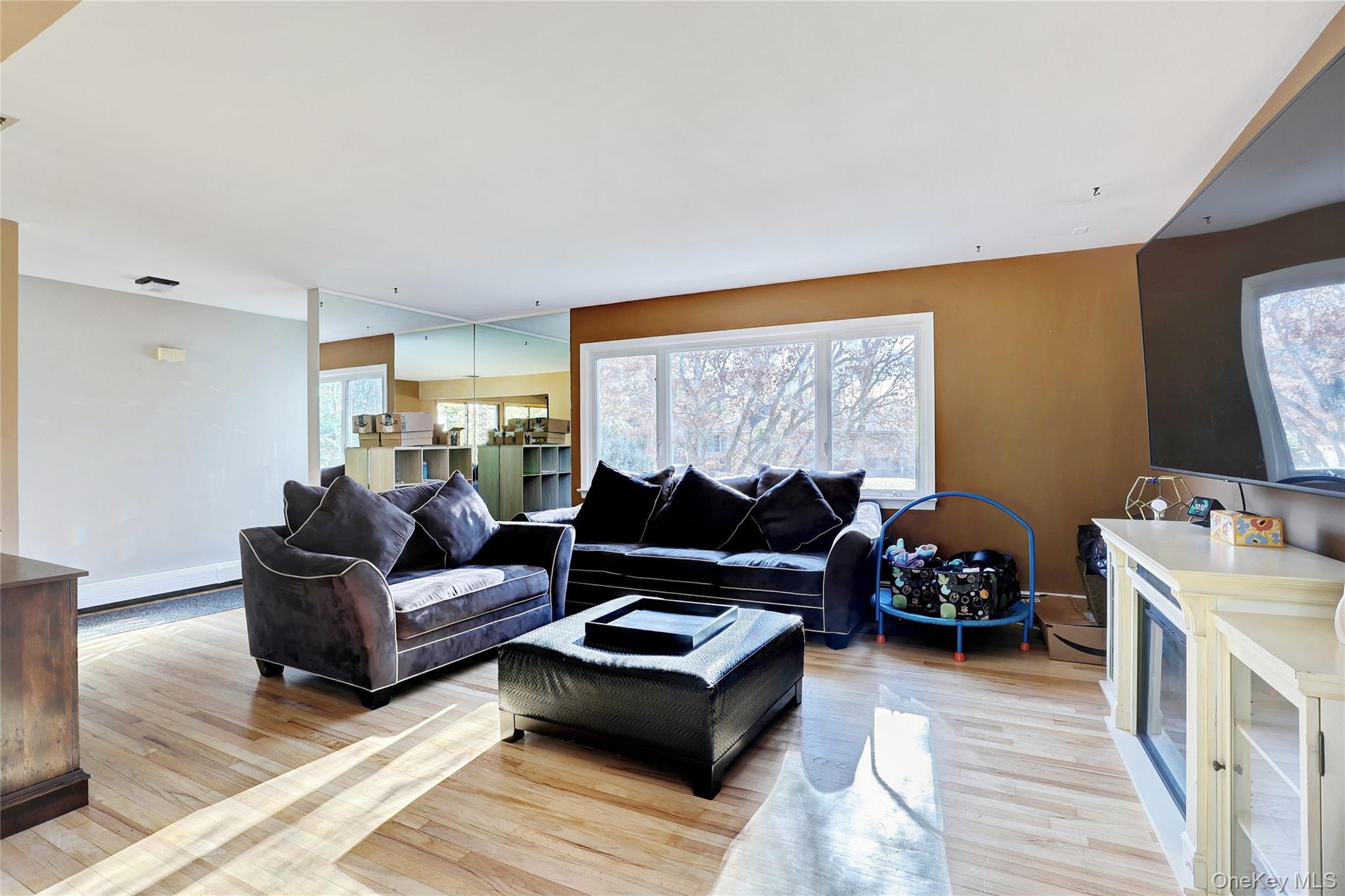 160 Pascack Road Chestnut Ridge, NY 10965 - Photo 4 of 25 a living room with furniture and a flat screen tv
