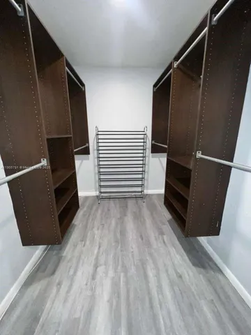 a view of a walk in closet