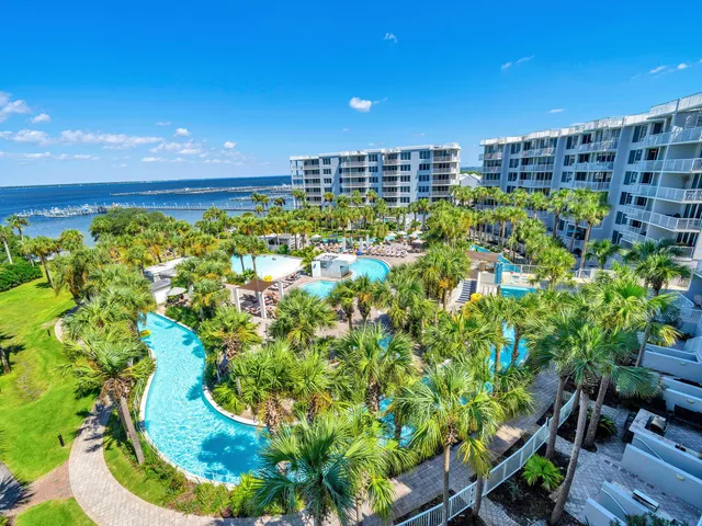 a view of a multi story building