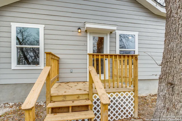 a view of front door