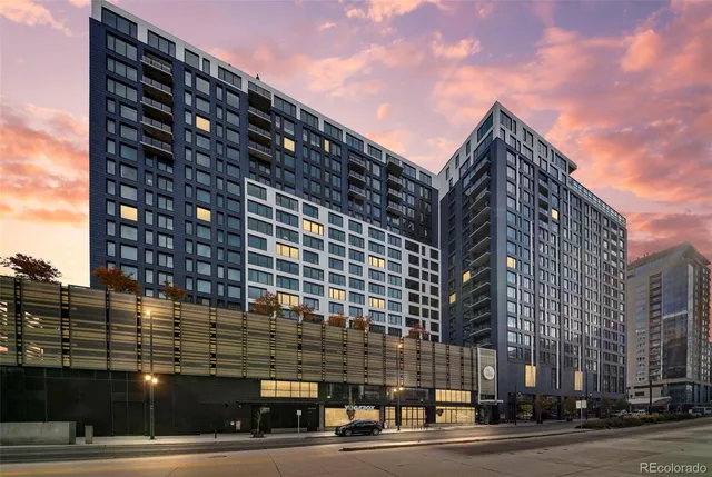 a view of a building and a street
