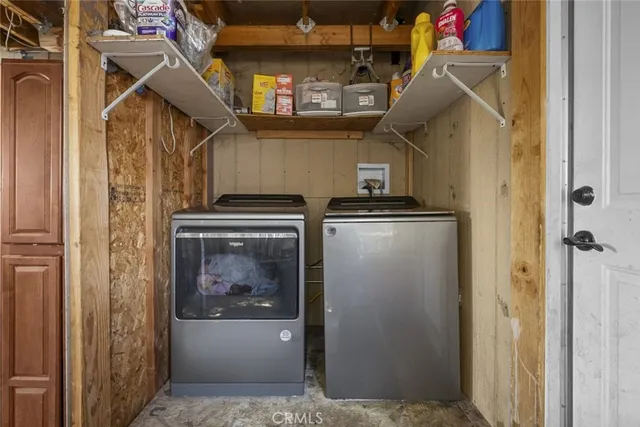 a view of a storage and utility room