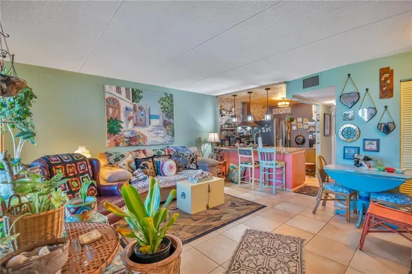 a living room filled with furniture