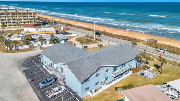 a view of city from a balcony