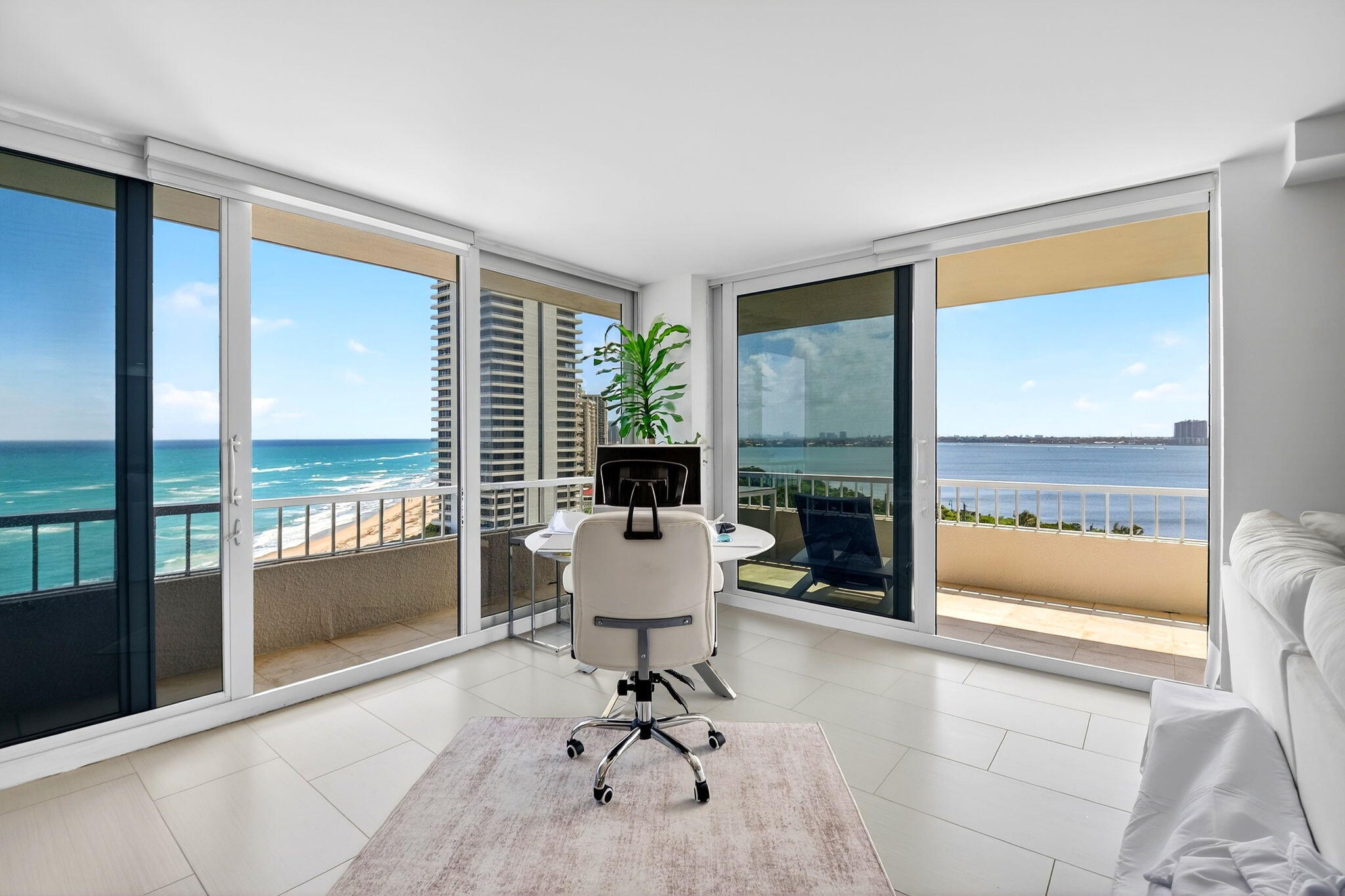 5540 North Ocean Drive, Unit 9B Singer Island, FL 33404 - Photo 35 of 57 a work room with furniture and a large window