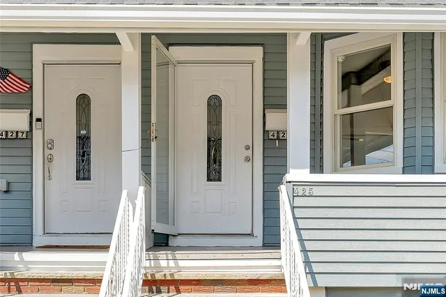 a view of a door of the house