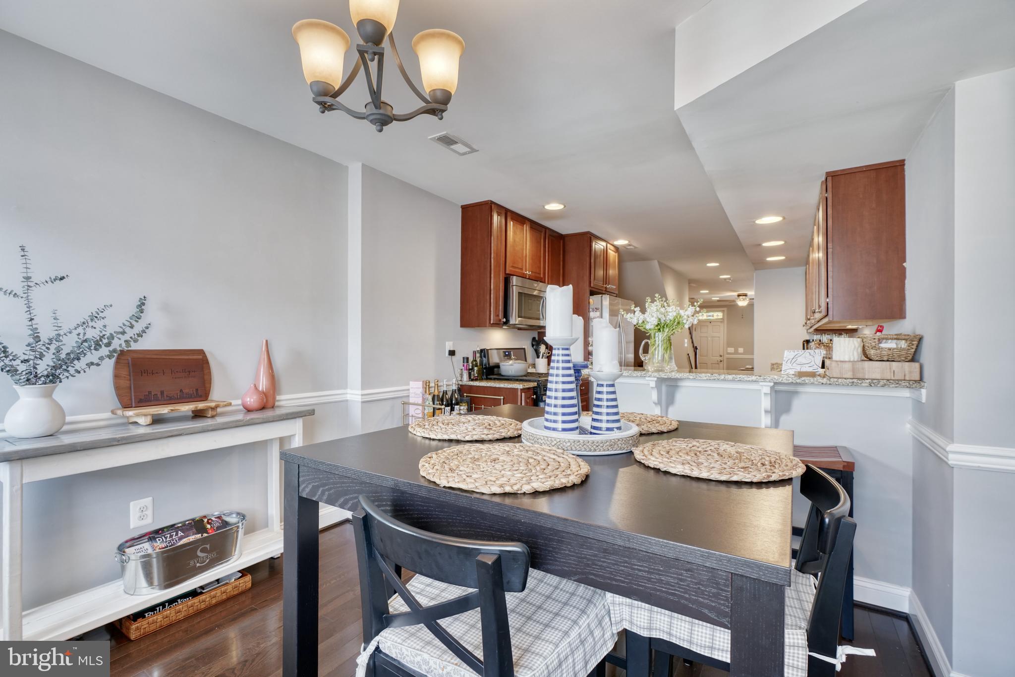 1818 Byrd Street Baltimore, MD 21230 - Photo 21 of 48 a dining room with stainless steel appliances kitchen island a table and chairs