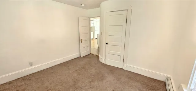 an empty room with closet