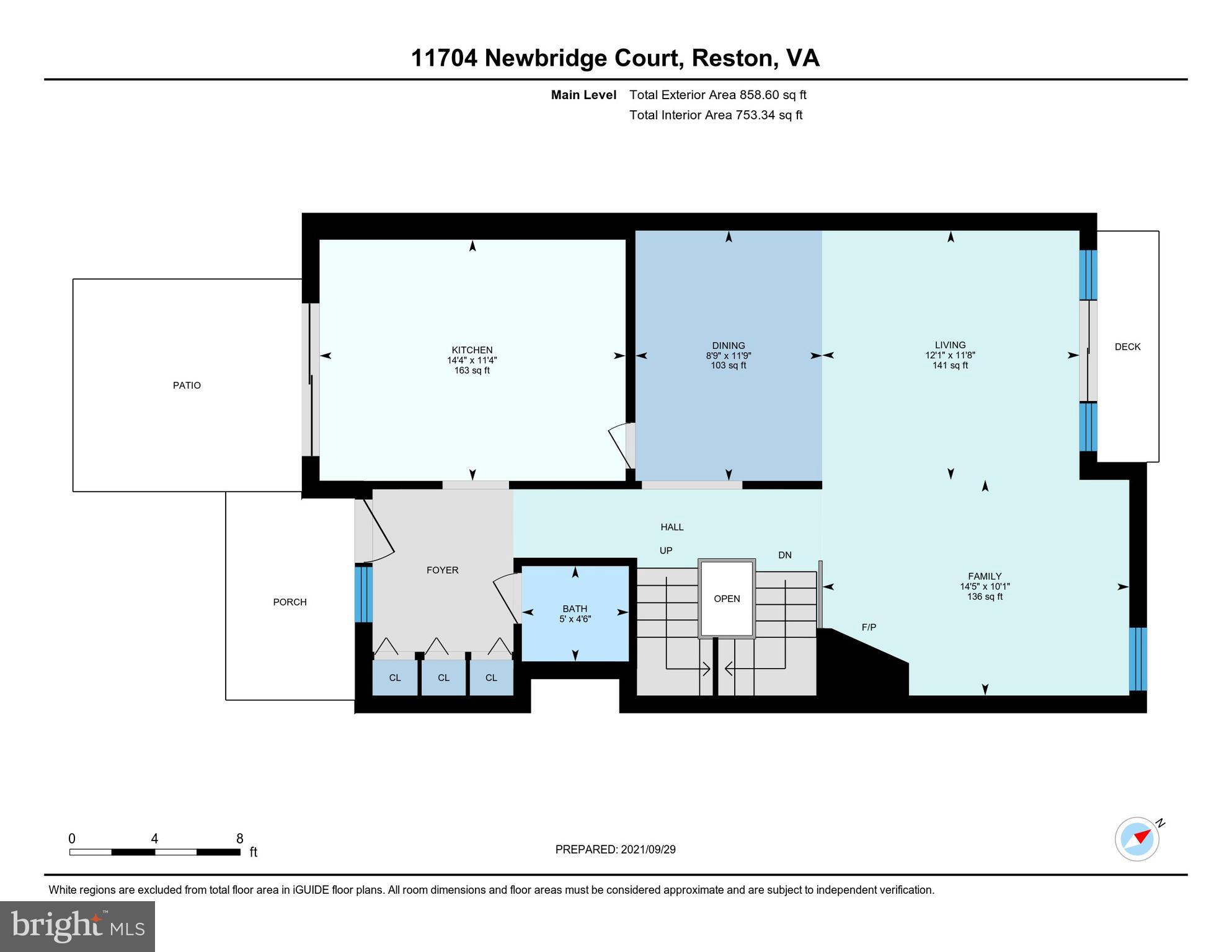 11704 Newbridge Court Reston, VA 20191 - Photo 62 of 64 Main Level Floor Plan