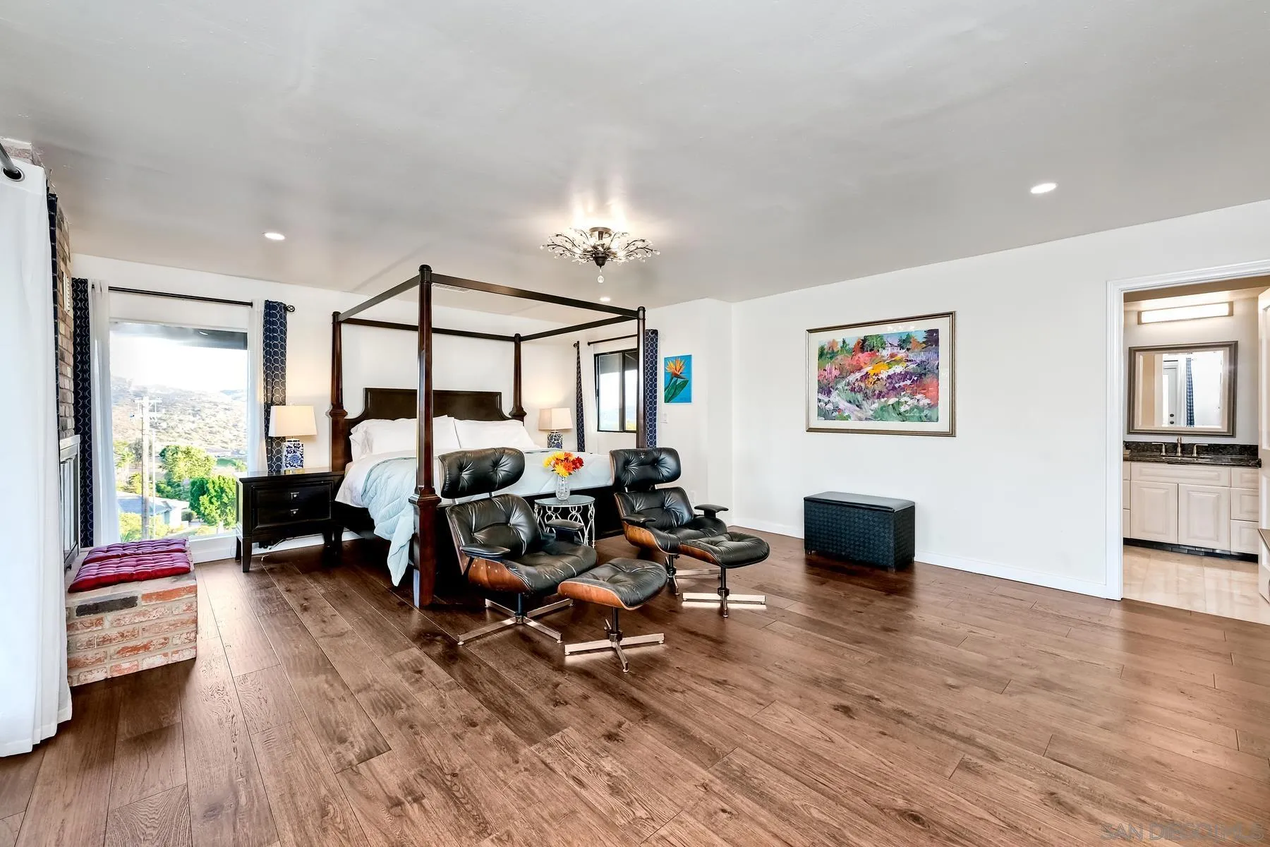 14102 Summit Crest Escondido, CA 92025 - Photo 29 of 52 a living room with furniture a window and a flat screen tv