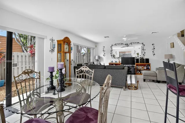view of a livingroom with furniture and dining area