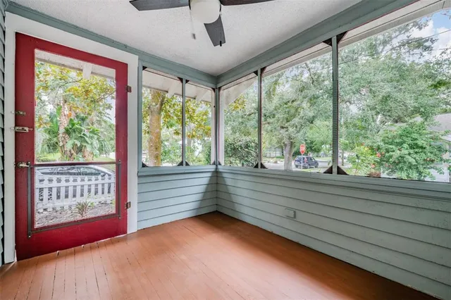 a view of lot of windows and balcony