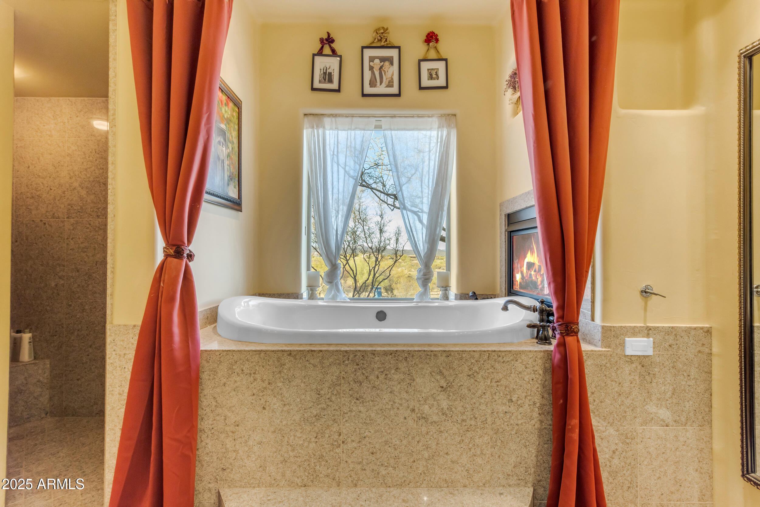 32905 North 140th Street Scottsdale, AZ 85262 - Photo 78 of 149 a bathroom with a sink a mirror and a shower