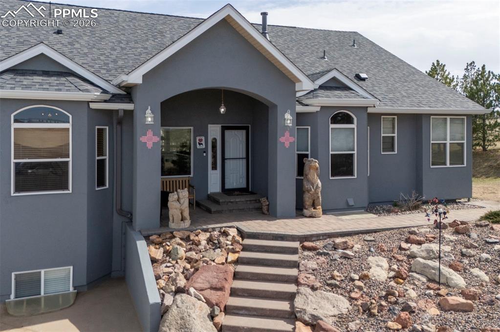 5910 McCart Ranch Circle Elizabeth, CO 80107 - Photo 2 of 50 Low maintenance Stucco exterior, easy main level living, ranch home on 60 acres