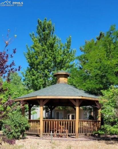5910 McCart Ranch Circle Elizabeth, CO 80107 - Photo 29 of 50 Gazebo during the summer months with full foliage on trees