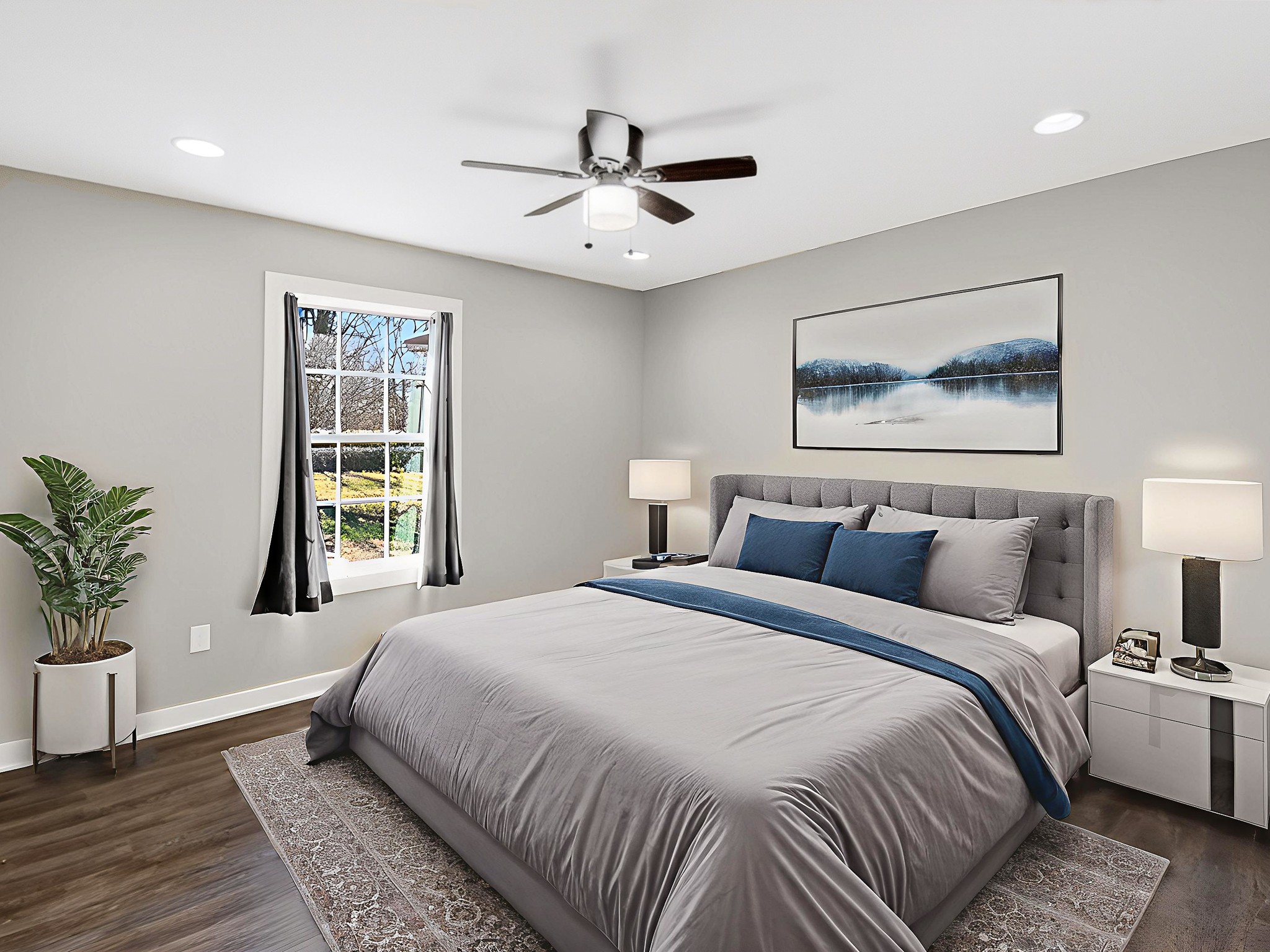 621 Womack Road Bethpage, TN 37022 - Photo 35 of 50 a spacious bedroom with a large bed and a window