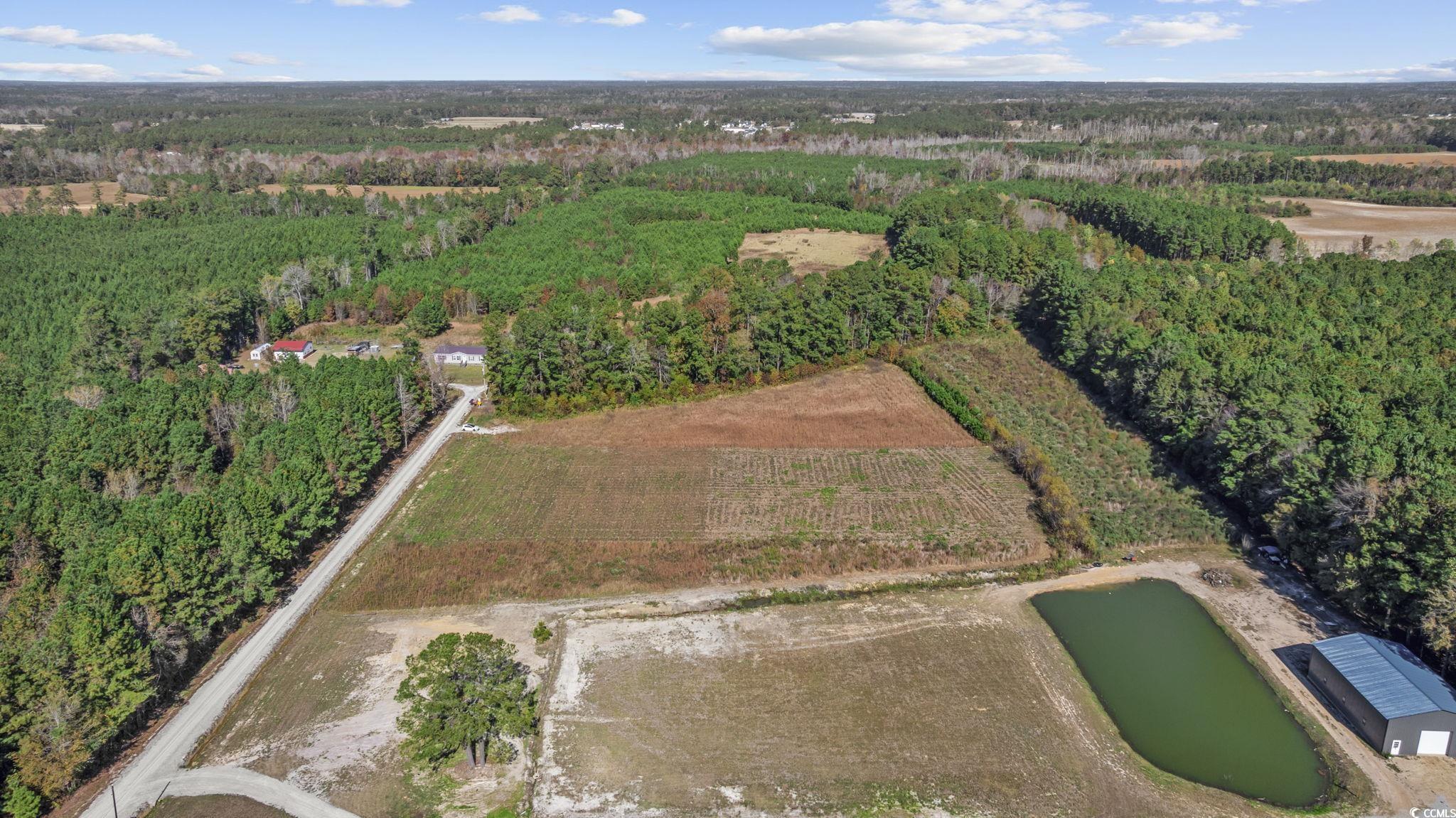 Lot 7 Jewel Lane Conway, SC 29527 - Photo 9 of 14 Aerial view of property's location featuring large plots for crops and rural landscape
