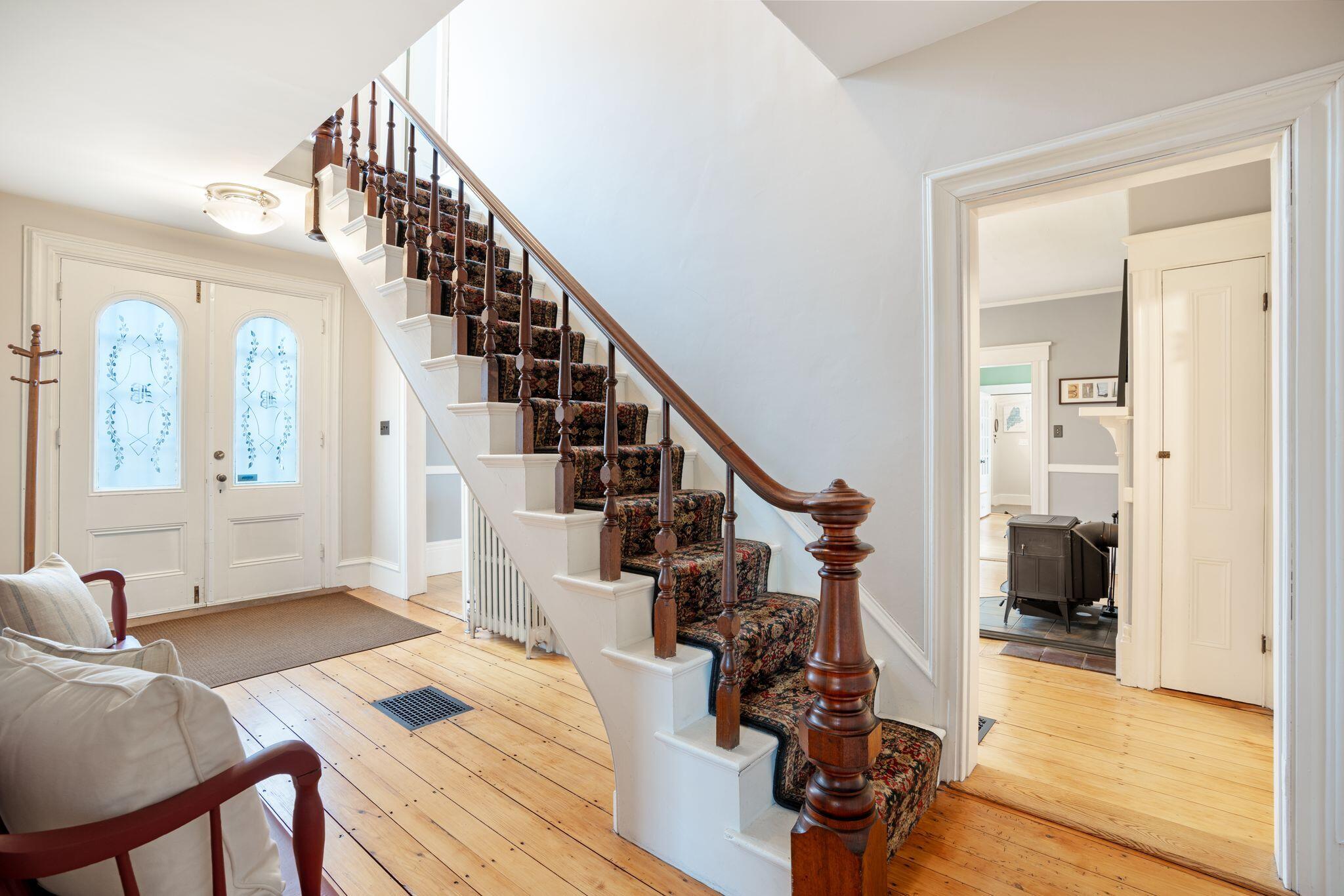 77 Foreside Road Cumberland, ME 04110 - Photo 5 of 38 Front Entry and staircase