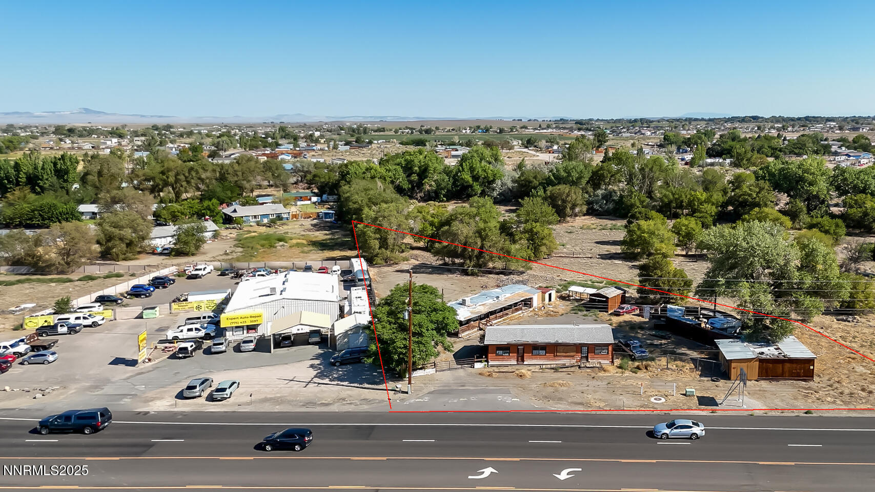 an aerial view of multiple house