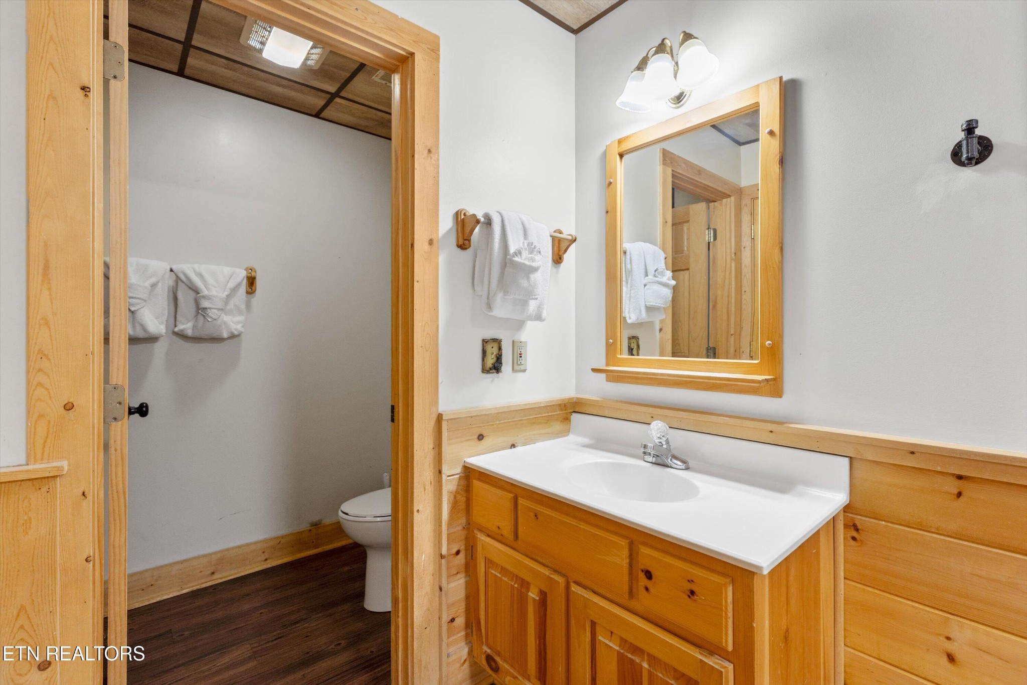 709 Grey Hawk Way Sevierville, TN 37863 - Photo 26 of 30 a bathroom with a sink a mirror and a toilet