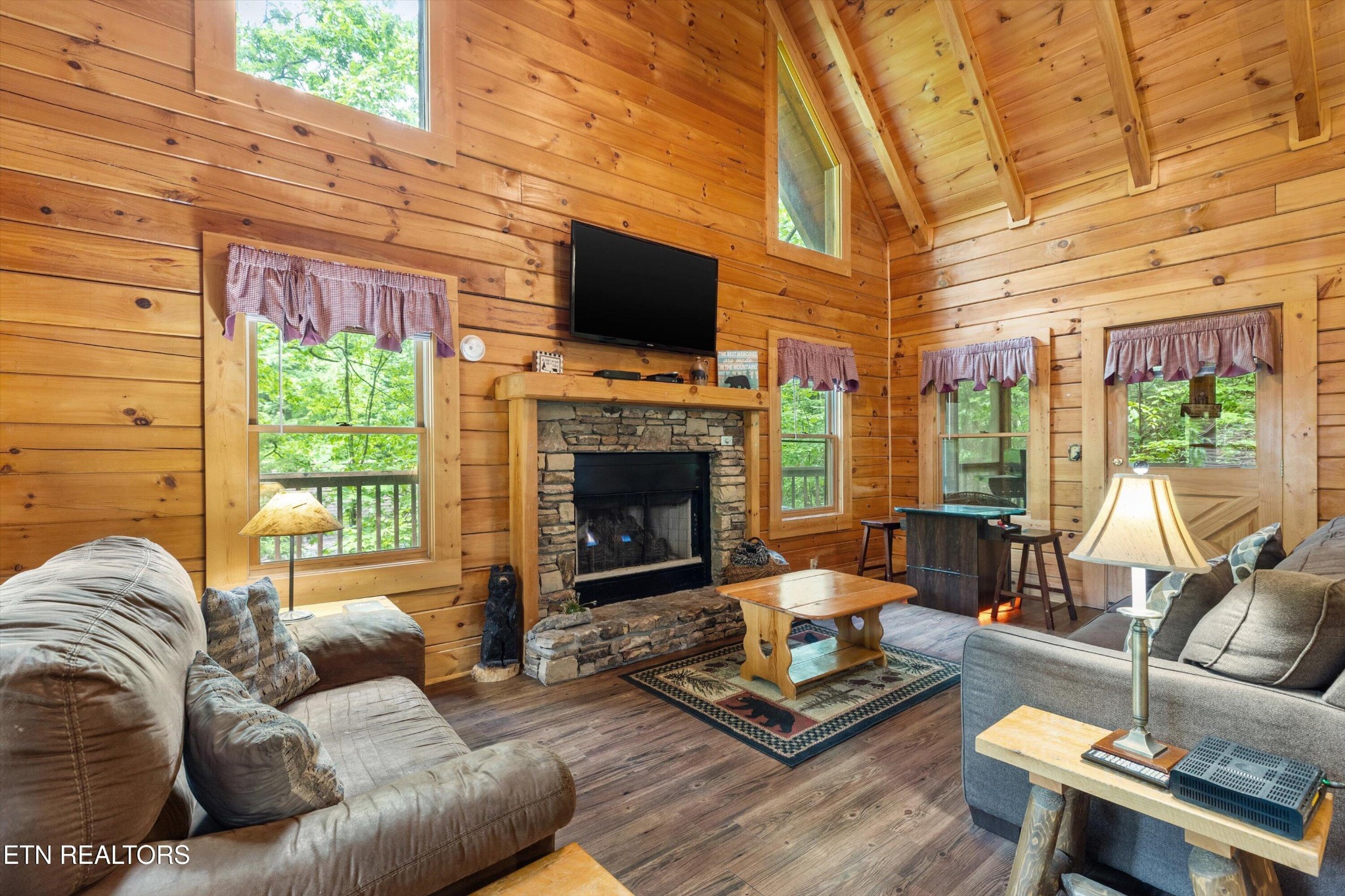 709 Grey Hawk Way Sevierville, TN 37863 - Photo 8 of 30 a living room with furniture fireplace and a flat screen tv