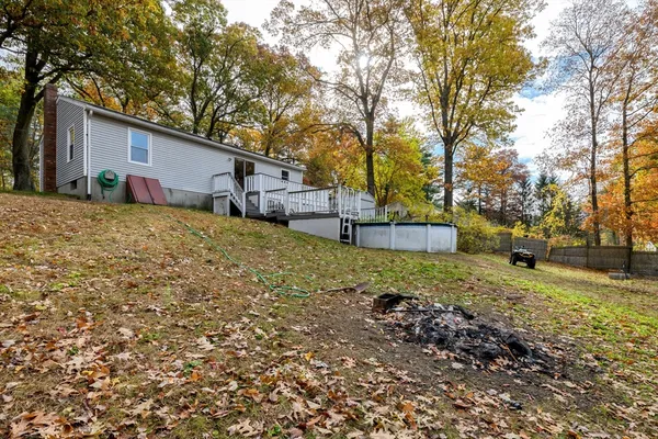 a house view with a backyard space