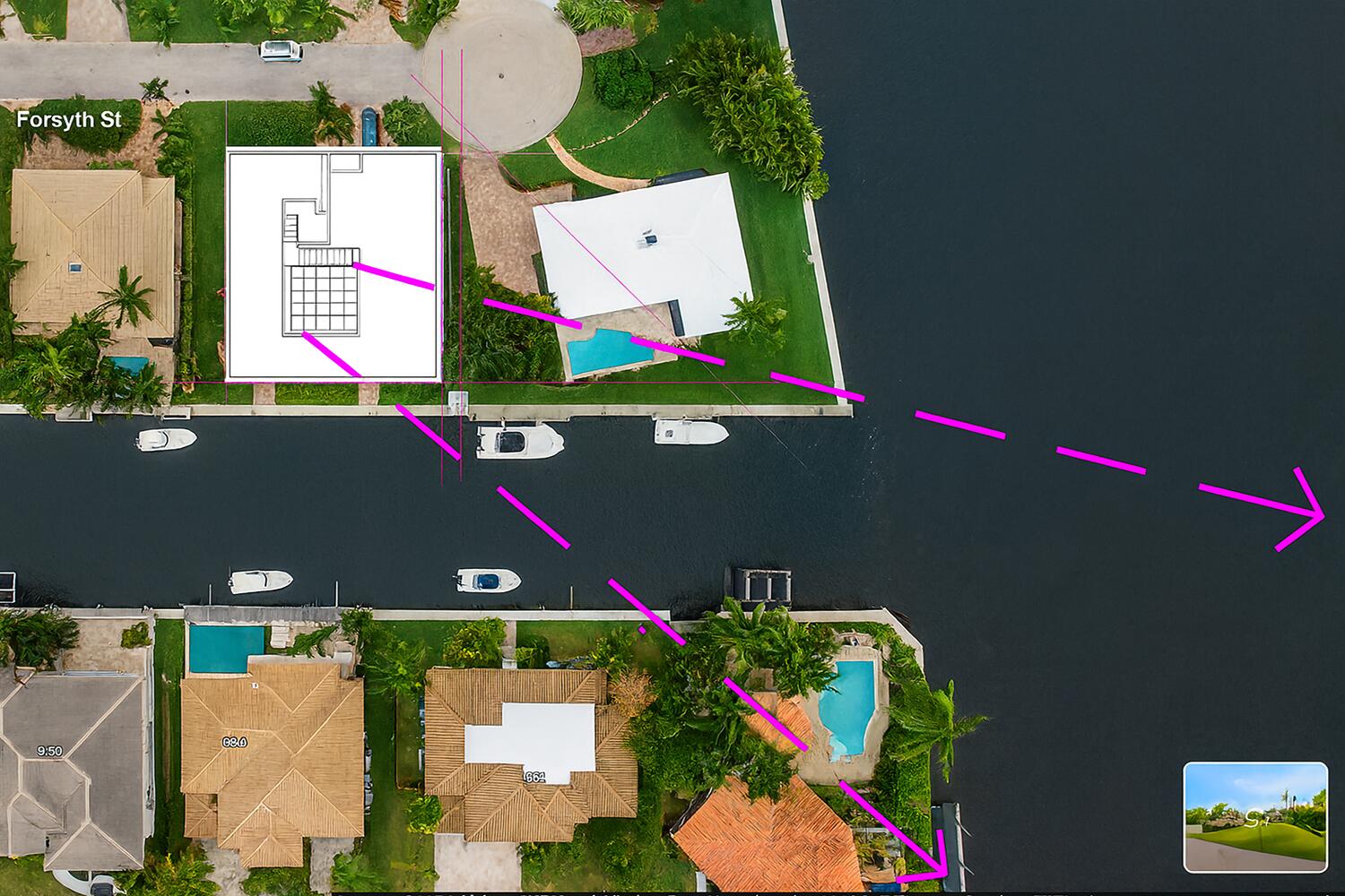 876 Forsyth Street Boca Raton, FL 33487 - Photo 8 of 11 an aerial view of a house